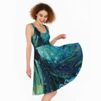 New Zealand Matariki Hiwa-i-te-rangi Midi Dress Titiro ki nga Whetu Wishing Star - Aussie Hoodie