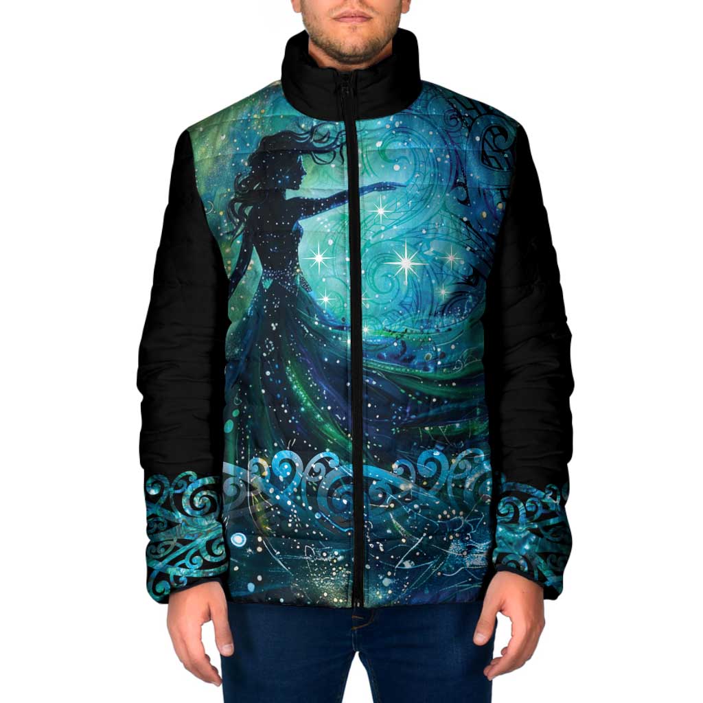 New Zealand Matariki Hiwa-i-te-rangi Padded Jacket Titiro ki nga Whetu Wishing Star - Aussie Hoodie