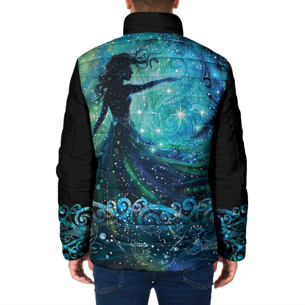 New Zealand Matariki Hiwa-i-te-rangi Padded Jacket Titiro ki nga Whetu Wishing Star - Aussie Hoodie