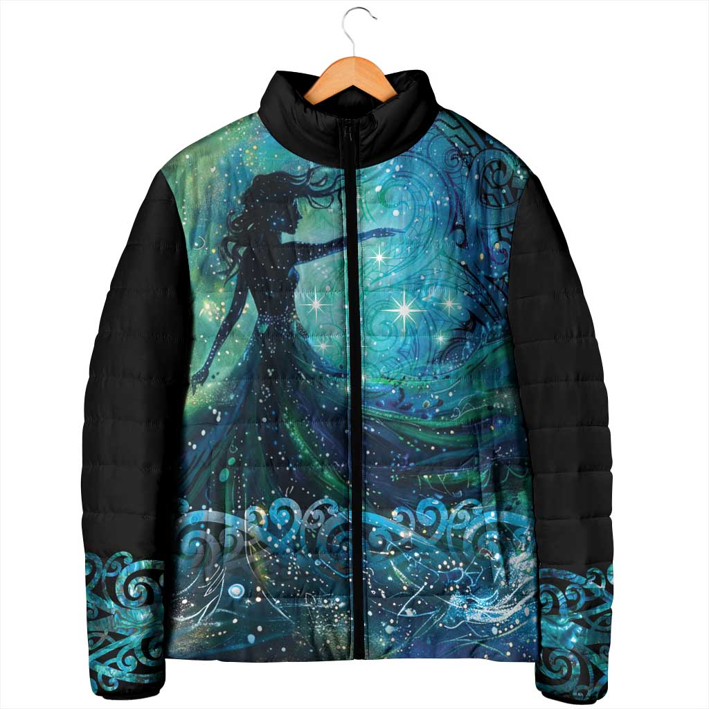 New Zealand Matariki Hiwa-i-te-rangi Padded Jacket Titiro ki nga Whetu Wishing Star - Aussie Hoodie