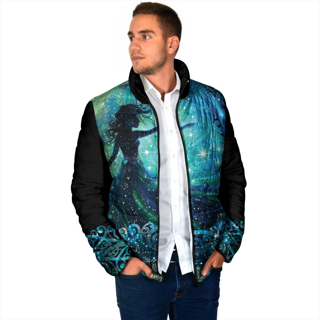 New Zealand Matariki Hiwa-i-te-rangi Padded Jacket Titiro ki nga Whetu Wishing Star - Aussie Hoodie