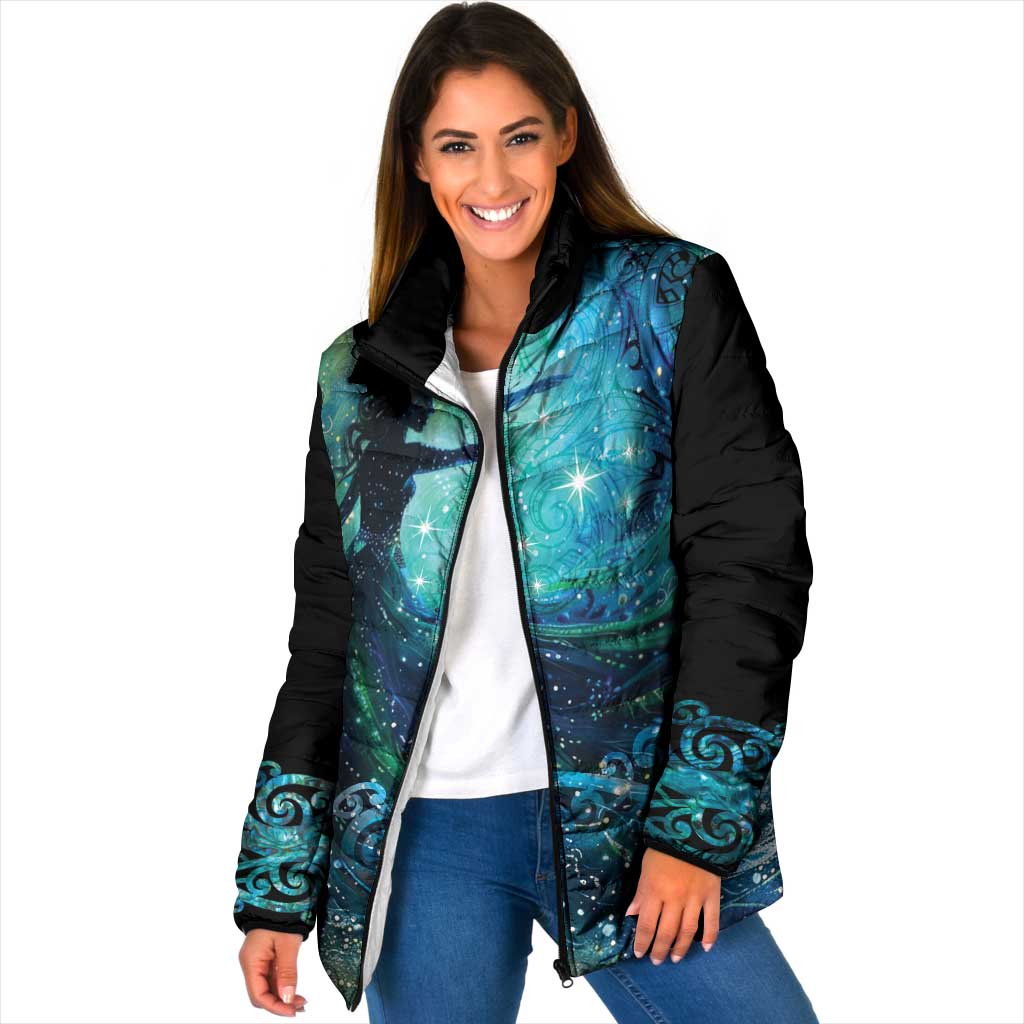 New Zealand Matariki Hiwa-i-te-rangi Padded Jacket Titiro ki nga Whetu Wishing Star - Aussie Hoodie