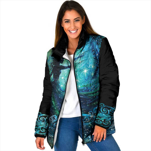 New Zealand Matariki Hiwa-i-te-rangi Padded Jacket Titiro ki nga Whetu Wishing Star - Aussie Hoodie
