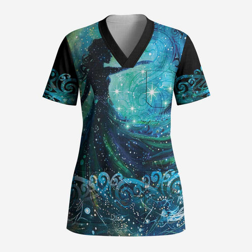 New Zealand Matariki Hiwa-i-te-rangi Scrub Top Titiro ki nga Whetu Wishing Star - Aussie Hoodie