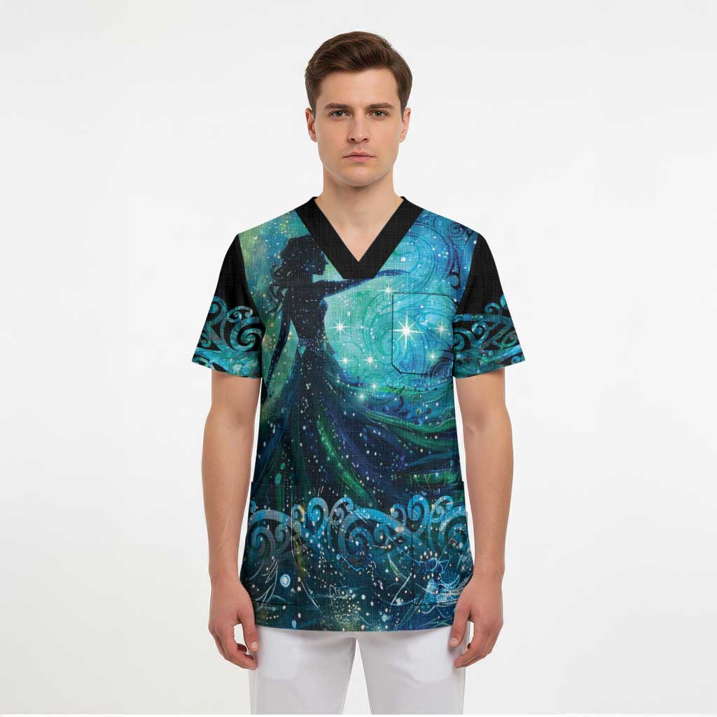 New Zealand Matariki Hiwa-i-te-rangi Scrub Top Titiro ki nga Whetu Wishing Star - Aussie Hoodie