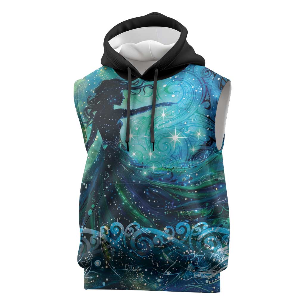 New Zealand Matariki Hiwa-i-te-rangi Sleeveless Hoodie Titiro ki nga Whetu Wishing Star - Aussie Hoodie