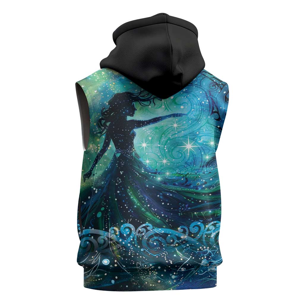 New Zealand Matariki Hiwa-i-te-rangi Sleeveless Hoodie Titiro ki nga Whetu Wishing Star - Aussie Hoodie
