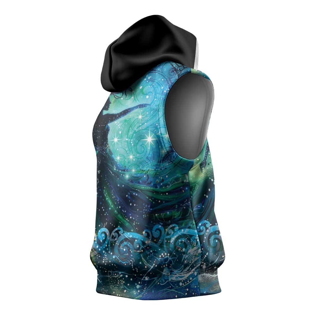 New Zealand Matariki Hiwa-i-te-rangi Sleeveless Hoodie Titiro ki nga Whetu Wishing Star - Aussie Hoodie