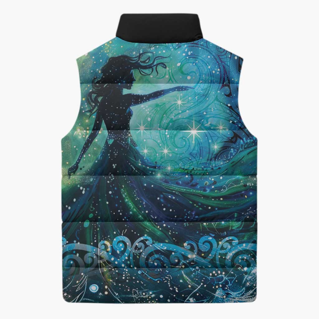 New Zealand Matariki Hiwa-i-te-rangi Sleeveless Puffer Jacket Titiro ki nga Whetu Wishing Star - Aussie Hoodie