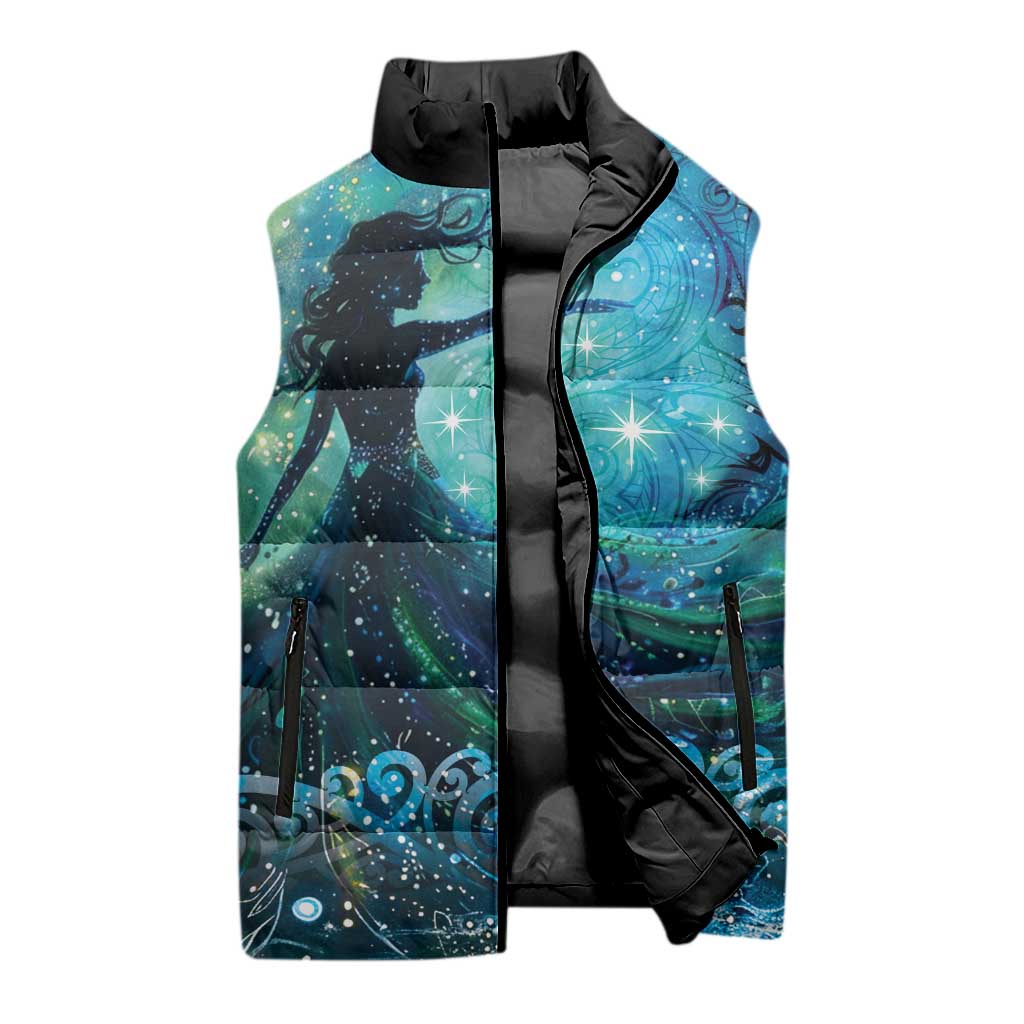 New Zealand Matariki Hiwa-i-te-rangi Sleeveless Puffer Jacket Titiro ki nga Whetu Wishing Star - Aussie Hoodie