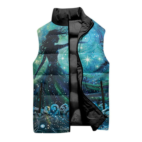 New Zealand Matariki Hiwa-i-te-rangi Sleeveless Puffer Jacket Titiro ki nga Whetu Wishing Star - Aussie Hoodie