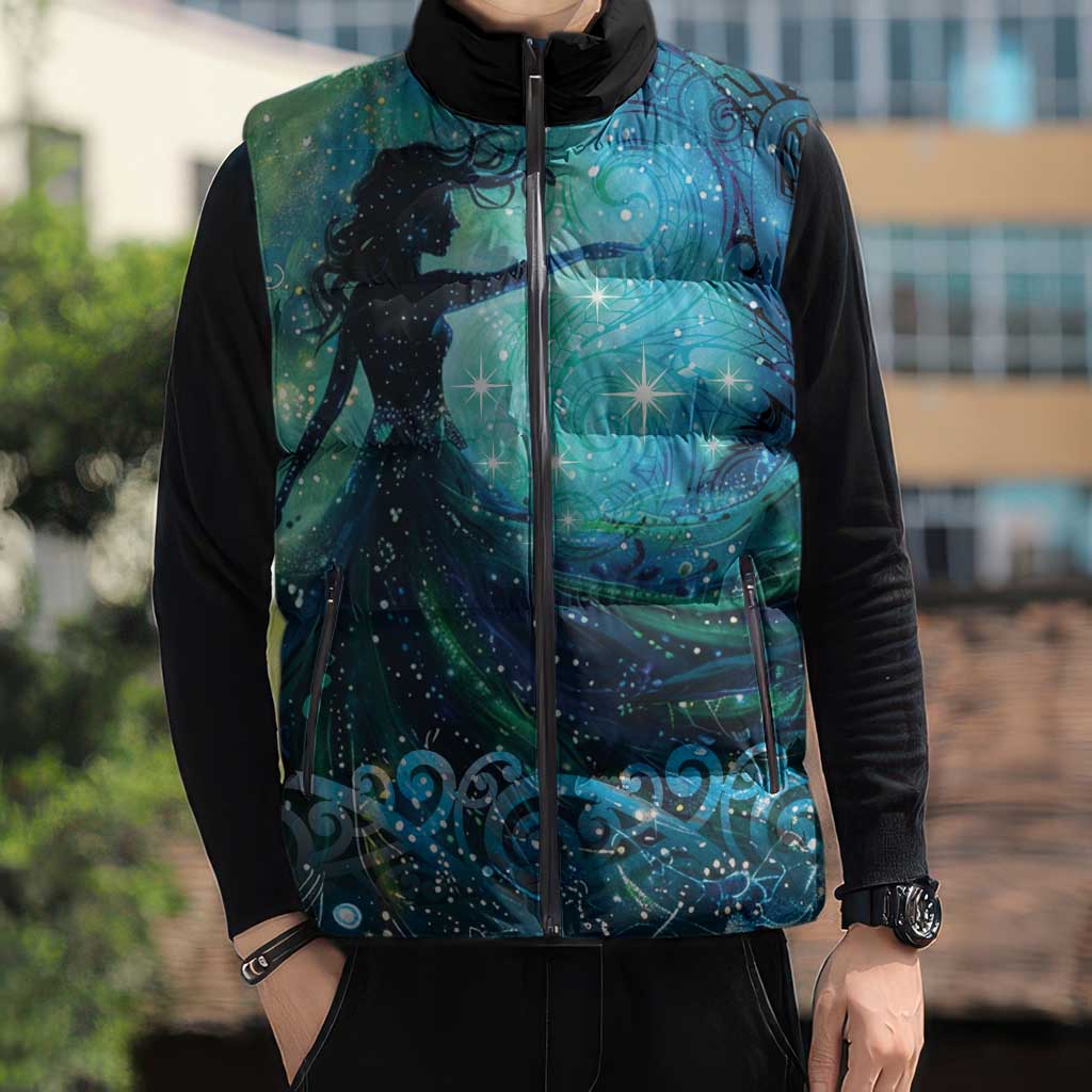 New Zealand Matariki Hiwa-i-te-rangi Sleeveless Puffer Jacket Titiro ki nga Whetu Wishing Star - Aussie Hoodie