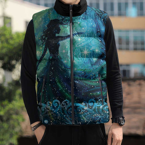 New Zealand Matariki Hiwa-i-te-rangi Sleeveless Puffer Jacket Titiro ki nga Whetu Wishing Star - Aussie Hoodie