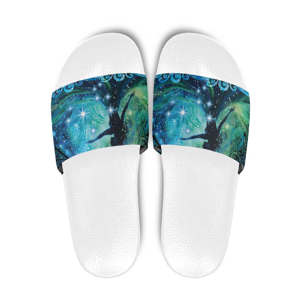 New Zealand Matariki Hiwa-i-te-rangi Slide Sandals Titiro ki nga Whetu Wishing Star - Aussie Hoodie