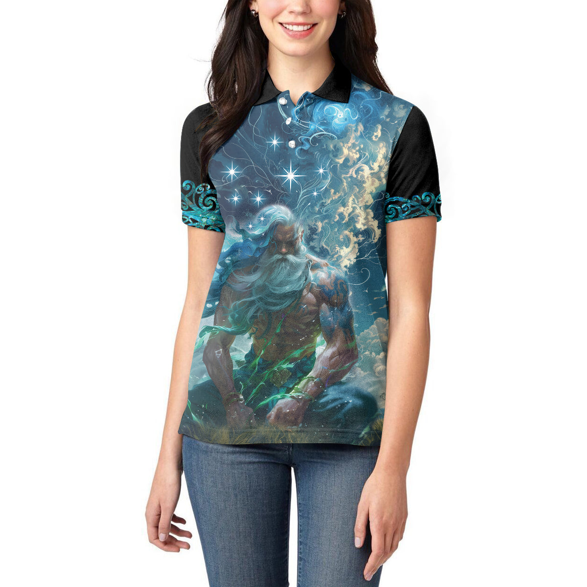 New Zealand Matariki Ururangi Women Polo Shirt The Murmur Of The Wind