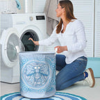 Aussie Nurse Laundry Basket Blue Stethoscope Coquette Bow Aboriginal Dot Art