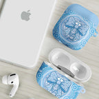 Aussie Nurse AirPods Case Blue Stethoscope Coquette Bow Aboriginal Dot Art