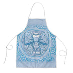 Aussie Nurse Apron Blue Stethoscope Coquette Bow Aboriginal Dot Art