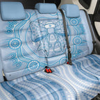 Aussie Nurse Back Car Seat Cover Blue Stethoscope Coquette Bow Aboriginal Dot Art