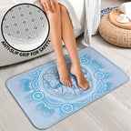 Aussie Nurse Bathroom Set Blue Stethoscope Coquette Bow Aboriginal Dot Art