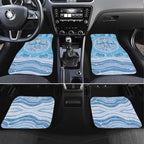Aussie Nurse Personalised Car Mats Blue Stethoscope Coquette Bow Aboriginal Dot Art