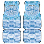 Aussie Nurse Personalised Car Mats Blue Stethoscope Coquette Bow Aboriginal Dot Art