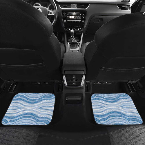 Aussie Nurse Personalised Car Mats Blue Stethoscope Coquette Bow Aboriginal Dot Art