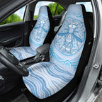 Aussie Nurse Car Seat Cover Blue Stethoscope Coquette Bow Aboriginal Dot Art