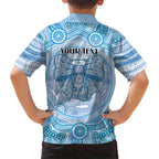 Aussie Nurse Personalised Family Matching Summer Maxi Dress and Hawaiian Shirt Blue Stethoscope Coquette Bow Aboriginal Dot Art