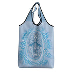 Aussie Nurse Grocery Bag Blue Stethoscope Coquette Bow Aboriginal Dot Art