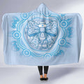 Aussie Nurse Hooded Blanket Blue Stethoscope Coquette Bow Aboriginal Dot Art