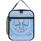 Aussie Nurse Lunch Bag Blue Stethoscope Coquette Bow Aboriginal Dot Art