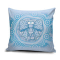 Aussie Nurse Pillow Cover Blue Stethoscope Coquette Bow Aboriginal Dot Art