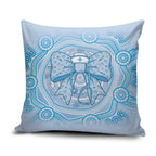 Aussie Nurse Pillow Cover Blue Stethoscope Coquette Bow Aboriginal Dot Art