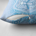 Aussie Nurse Pillow Cover Blue Stethoscope Coquette Bow Aboriginal Dot Art