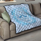 Aussie Nurse Quilt Blue Stethoscope Coquette Bow Aboriginal Dot Art