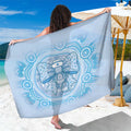 Aussie Nurse Sarong Blue Stethoscope Coquette Bow Aboriginal Dot Art
