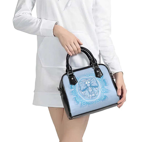Aussie Nurse Shoulder Handbag Blue Stethoscope Coquette Bow Aboriginal Dot Art