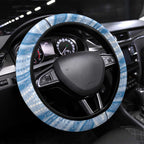 Aussie Nurse Steering Wheel Cover Blue Stethoscope Coquette Bow Aboriginal Dot Art