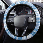 Aussie Nurse Steering Wheel Cover Blue Stethoscope Coquette Bow Aboriginal Dot Art