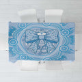 Aussie Nurse Tablecloth Blue Stethoscope Coquette Bow Aboriginal Dot Art