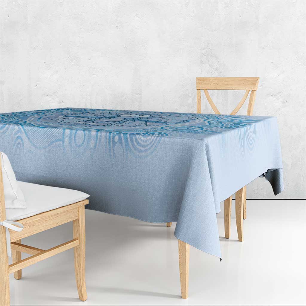 Aussie Nurse Tablecloth Blue Stethoscope Coquette Bow Aboriginal Dot Art