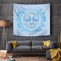Aussie Nurse Tapestry Blue Stethoscope Coquette Bow Aboriginal Dot Art