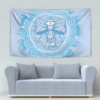 Aussie Nurse Tapestry Blue Stethoscope Coquette Bow Aboriginal Dot Art