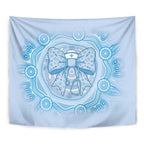 Aussie Nurse Tapestry Blue Stethoscope Coquette Bow Aboriginal Dot Art