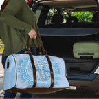 Aussie Nurse Travel Bag Blue Stethoscope Coquette Bow Aboriginal Dot Art