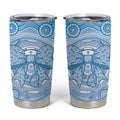 Aussie Nurse Personalised Tumbler Cup Blue Stethoscope Coquette Bow Aboriginal Dot Art