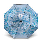 Aussie Nurse Umbrella Blue Stethoscope Coquette Bow Aboriginal Dot Art