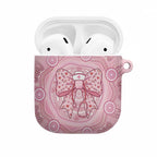 Aussie Nurse AirPods Case Pink Stethoscope Coquette Bow Aboriginal Dot Art