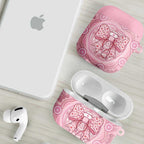 Aussie Nurse AirPods Case Pink Stethoscope Coquette Bow Aboriginal Dot Art